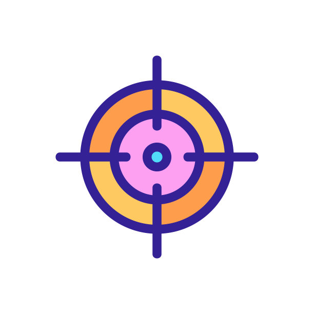 目标图标矢量。孤立轮廓符号插图图片下载