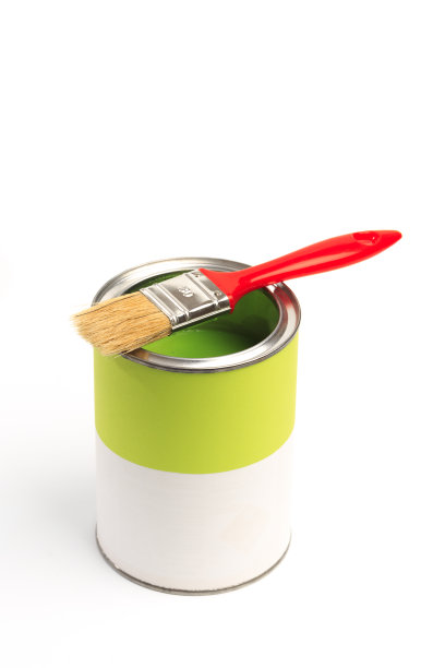 可以用绿漆刷隔离在白色背景上的图像吗图片下载