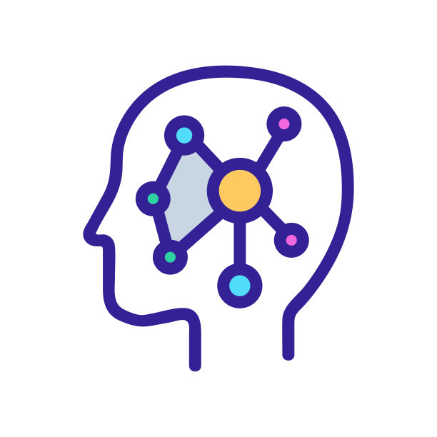 人工智能图标向量。孤立轮廓符号插图图片下载