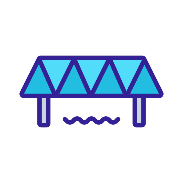 桥图标矢量。孤立轮廓符号插图图片下载