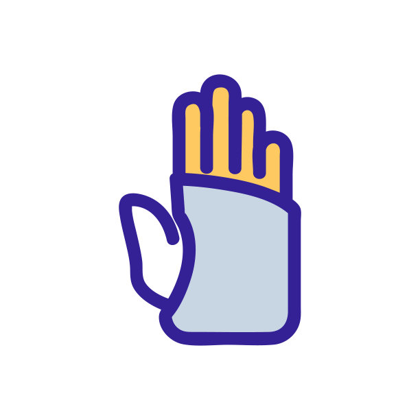 手掌石膏图标矢量。孤立轮廓符号插图图片下载