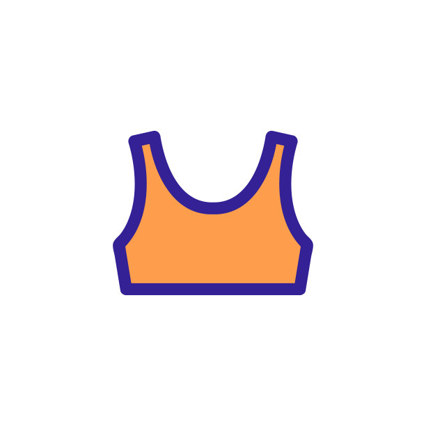 文胸运动图标矢量。孤立轮廓符号插图图片下载