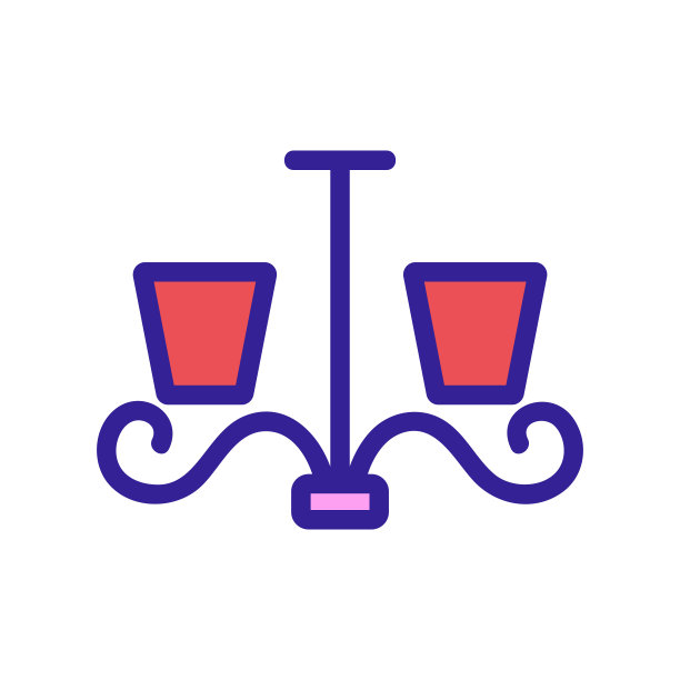 吊灯图标矢量。孤立轮廓符号插图图片下载