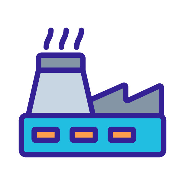 冶金植物图标向量。孤立轮廓符号插图图片下载