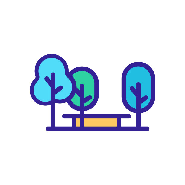 城市公园是一个图标向量。孤立轮廓符号插图图片下载