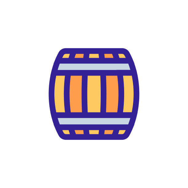 木桶葡萄酒图标矢量。孤立轮廓符号插图图片下载