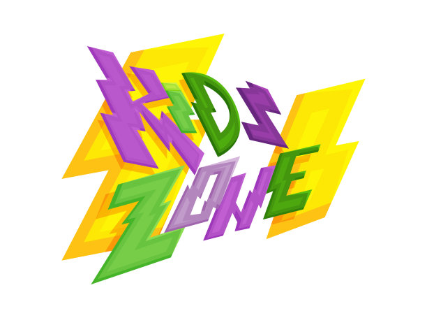 儿童区彩色横幅。儿童游戏室海报。明亮的装饰，适合儿童游乐场。彩色字母用于儿童游戏室的装饰。孤立背景上的铭文图片下载