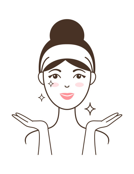 年轻快乐的女人拥有干净健康闪亮的皮肤图片下载