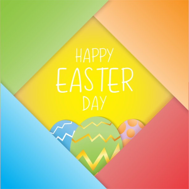 复活节彩蛋矢量图像的节日内容。图片下载