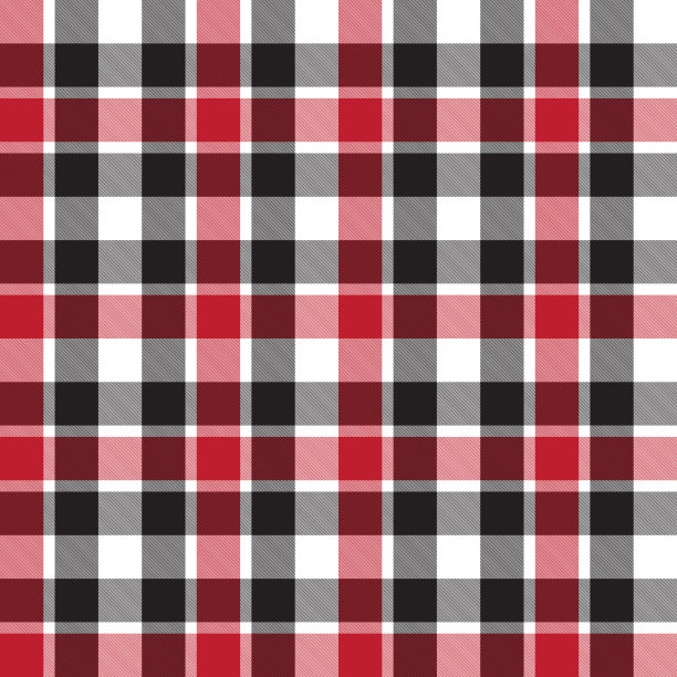 彩色经典现代格子呢无缝印花/图案向量图片下载