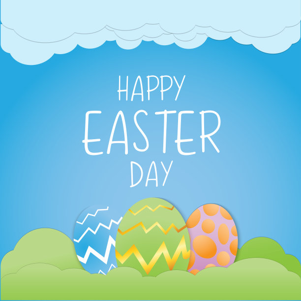 复活节彩蛋矢量图像的节日内容。图片下载