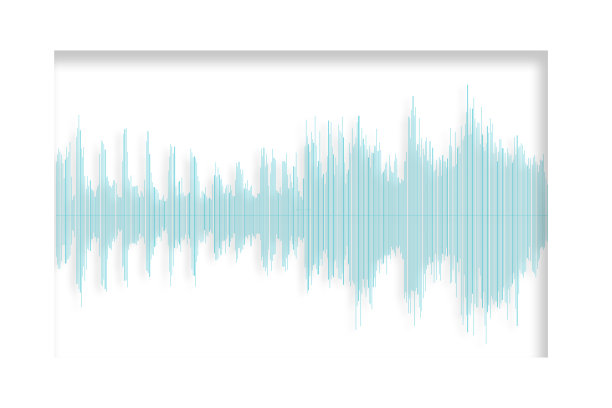 白色背景上的绿色声波图片下载