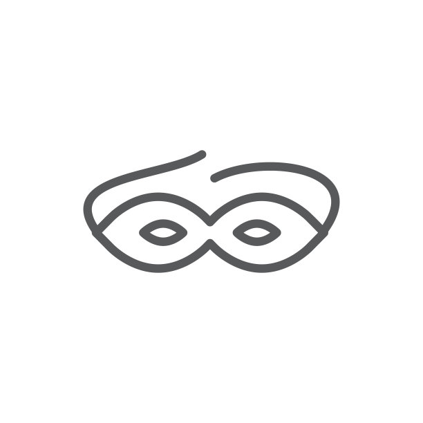 蒙版线图标在白色背景图片下载