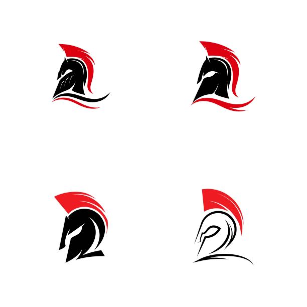 斯巴达头盔矢量图标图片下载