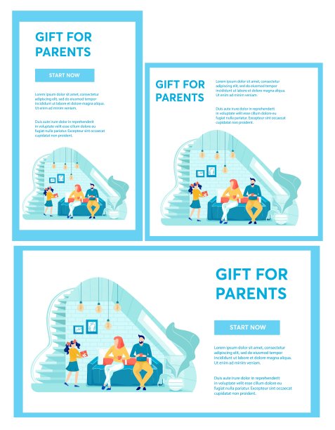 家长礼品网页设计材料套装图片下载