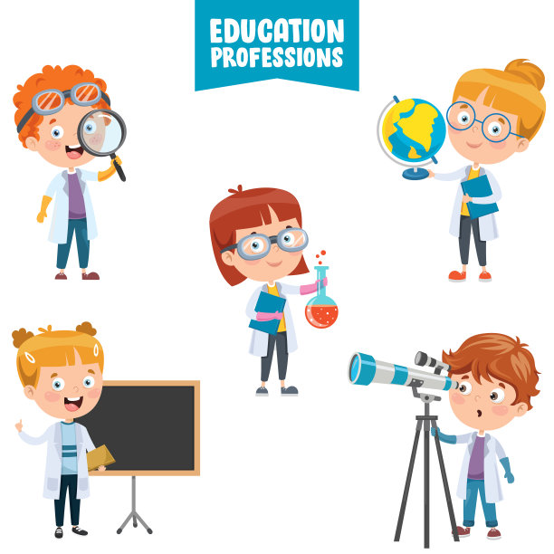 教育职业的卡通人物图片下载