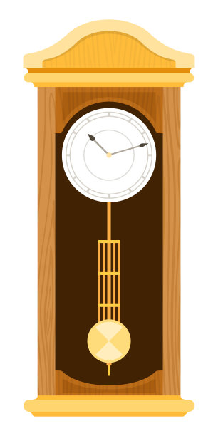 爷爷木时钟矢量图标孤立图片下载