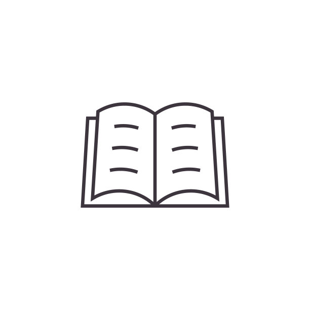 书图标孤立在白色背景，矢量大纲插图图片下载