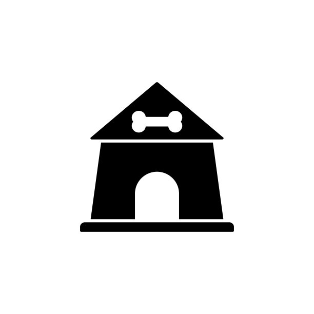 狗盒子，狗图标。简单元素的动物存储图标的用户界面和用户体验，网站或移动应用程序图片下载