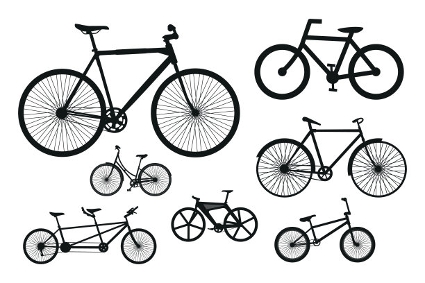 在白色背景上的自行车图片下载