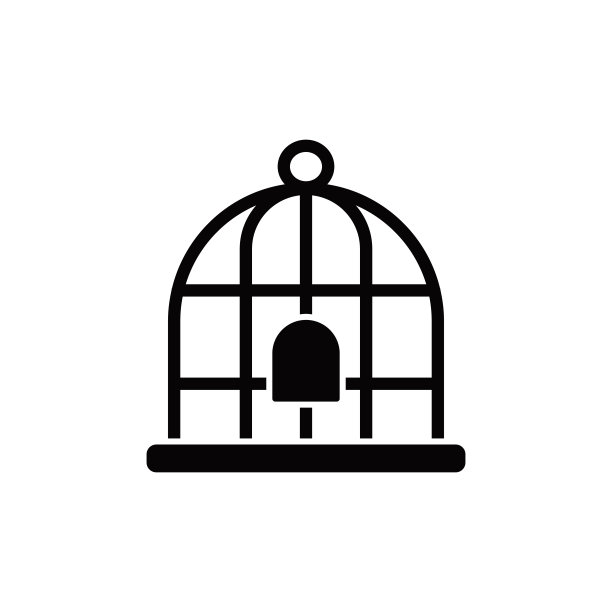 笼子鸟类图标：动物商店的UI和UX简单元素，网站或移动应用图片下载