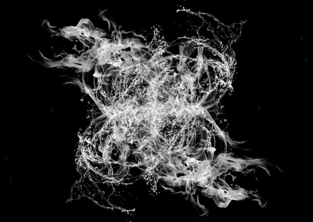 一种结合火焰和水的抽象图案图片下载