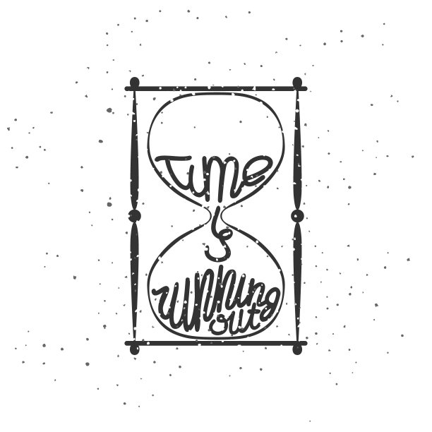 时间不多了。时间符号——沙漏。图片下载