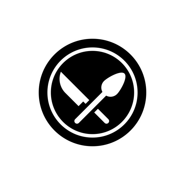 餐具矢量图标字形风格的插图。图片下载