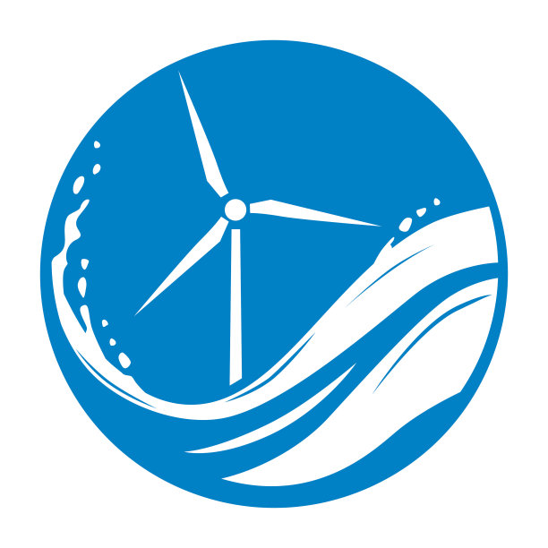 风力涡轮机和水波图片下载