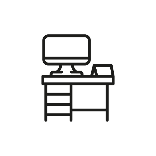 简单的桌面线路图标。素材图片