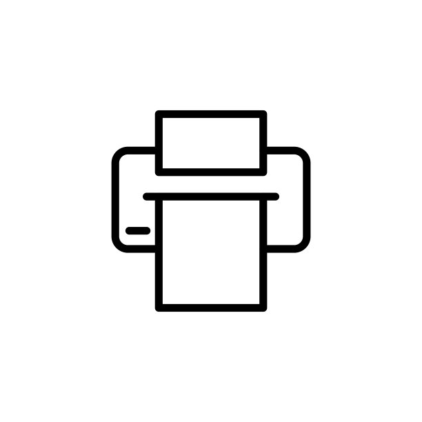 简约打印机线条图标图片下载