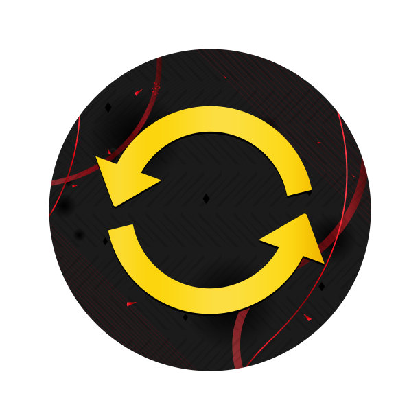 更新图标优雅的黑色圆形按钮图片下载