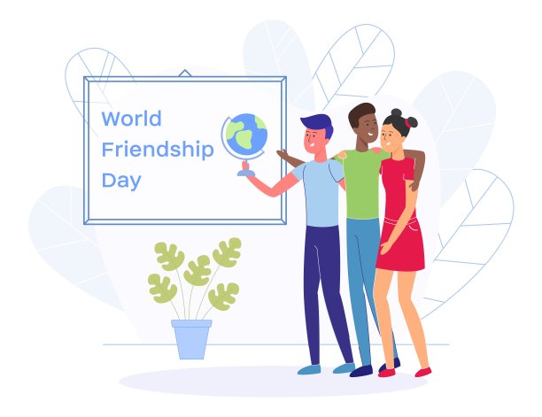 朋友女孩和男孩站在一起拥抱图片下载