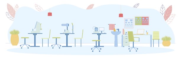 眼科医生或眼科医生办公室内部。图片下载