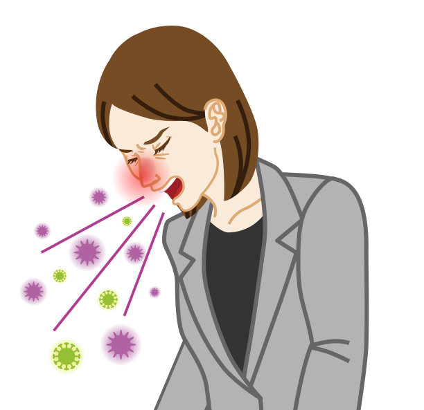 咳嗽女商人传播病毒图片下载