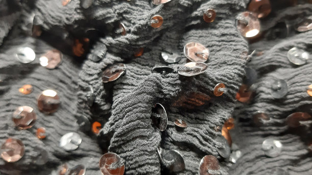 深色亮片织物质地，纤维照片背景。时尚图案现代，背景面条纹空色图片下载