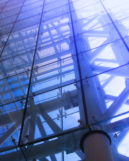 模糊的底部全景钢蓝色玻璃图片下载