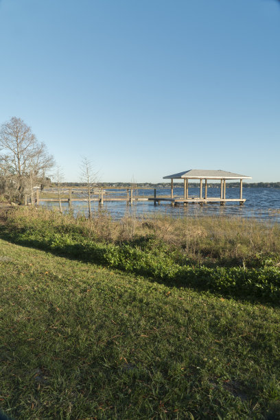 美丽的湖在清晨位于佛罗里达州温德米尔图片下载