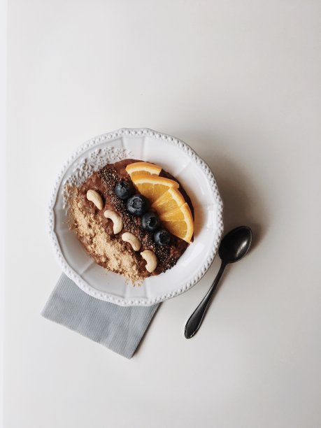 自制的早餐燕麦粥图片下载