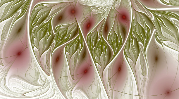 绝妙的蓝色分形图案。图片下载