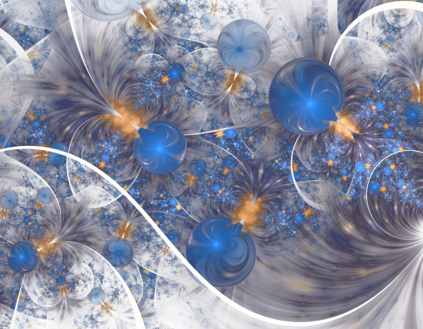 蝴蝶带着闪闪发光的星星和小球飞来飞去图片下载