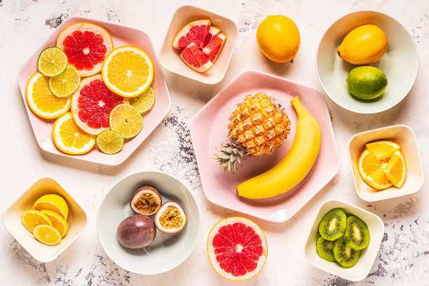 热带水果整片装盘图片下载