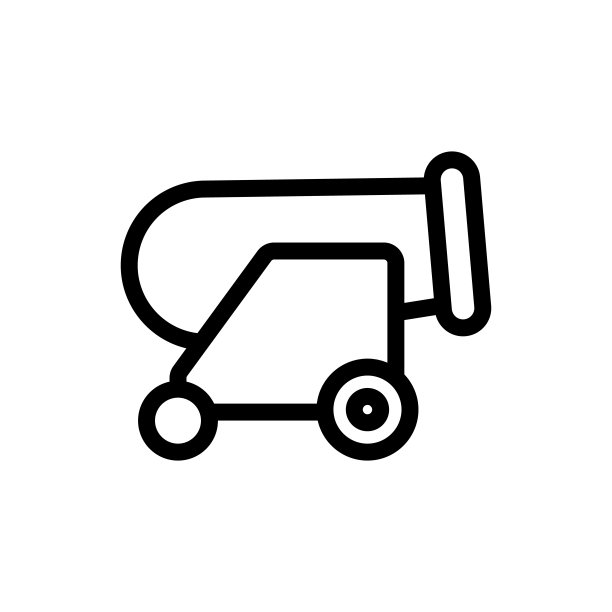 枪图标矢量。孤立轮廓符号插图图片下载