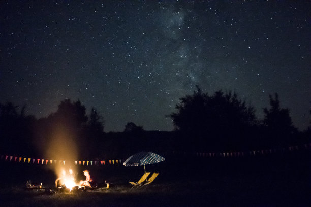 星夜下的篝火图片下载