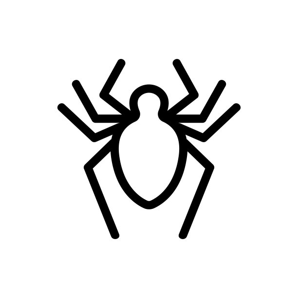 蜘蛛图标矢量。孤立轮廓符号插图图片下载