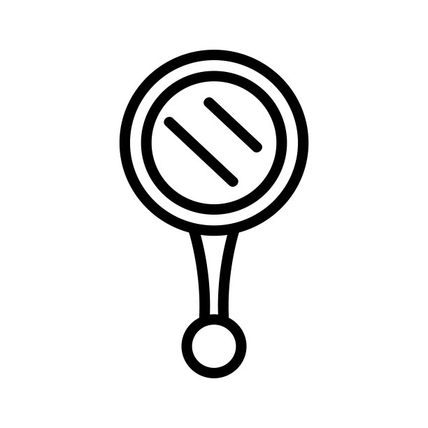 镜子图标矢量。孤立轮廓符号插图图片下载