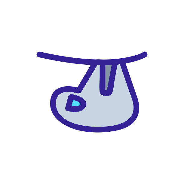 丛林树懒图标向量。孤立轮廓符号插图图片下载