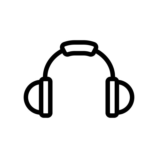 保护耳机图标矢量。孤立轮廓符号插图图片下载