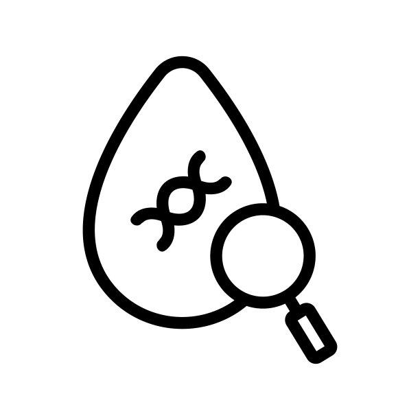 Dna研究图标向量。孤立轮廓符号插图图片下载