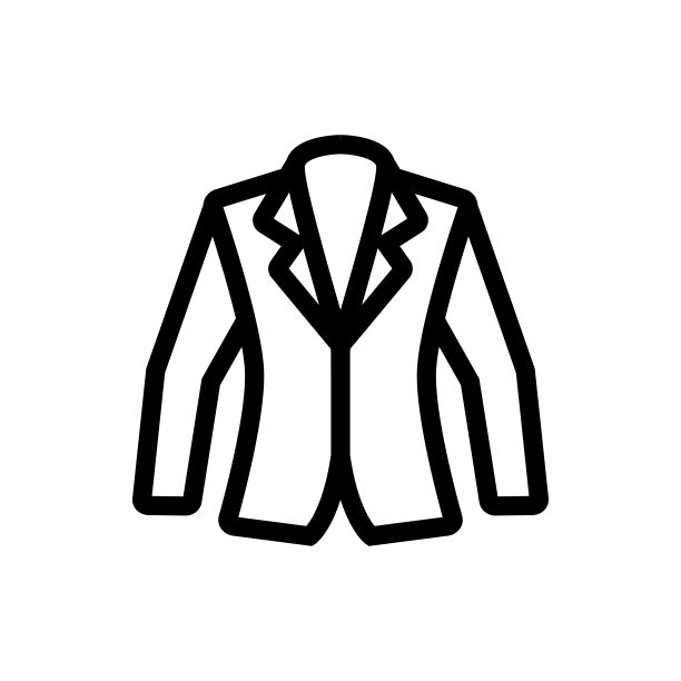 夹克图标矢量。孤立轮廓符号插图图片下载